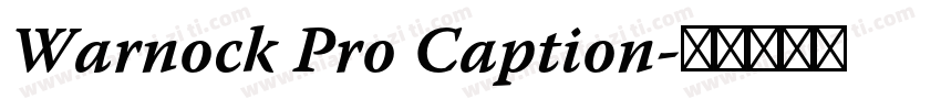 Warnock Pro Caption字体转换